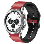Cinturino in pelle adesiva in silicone da 20 mm, For Samsung Galaxy Watch 4 Classic 42mm, For Samsung Galaxy Watch Active 2
