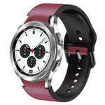 Cinturino in pelle adesiva in silicone da 20 mm, For Samsung Galaxy Watch 4 Classic 42mm, For Samsung Galaxy Watch Active 2