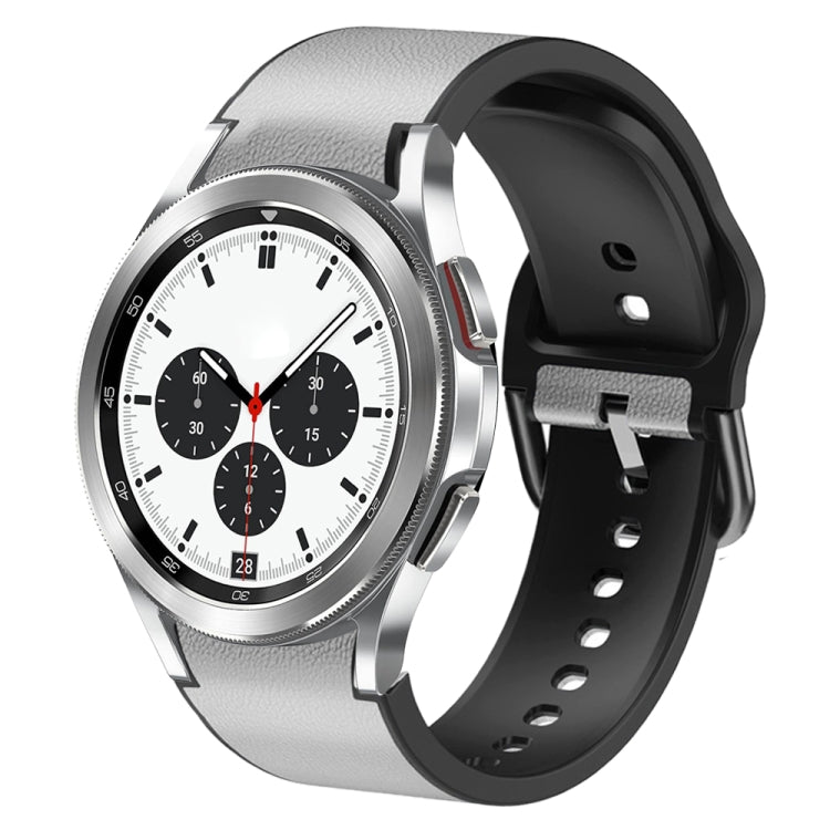 Cinturino in pelle adesiva in silicone da 20 mm, For Samsung Galaxy Watch 4 Classic 42mm, For Samsung Galaxy Watch Active 2
