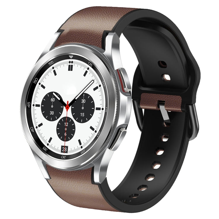 Cinturino in pelle adesiva in silicone da 20 mm, For Samsung Galaxy Watch 4 Classic 42mm, For Samsung Galaxy Watch Active 2