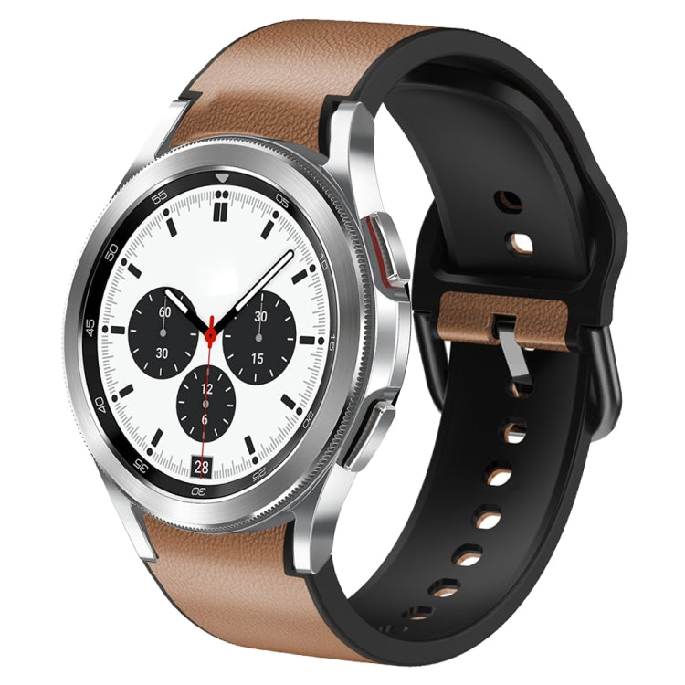 Cinturino in pelle adesiva in silicone da 20 mm, For Samsung Galaxy Watch 4 Classic 42mm, For Samsung Galaxy Watch Active 2