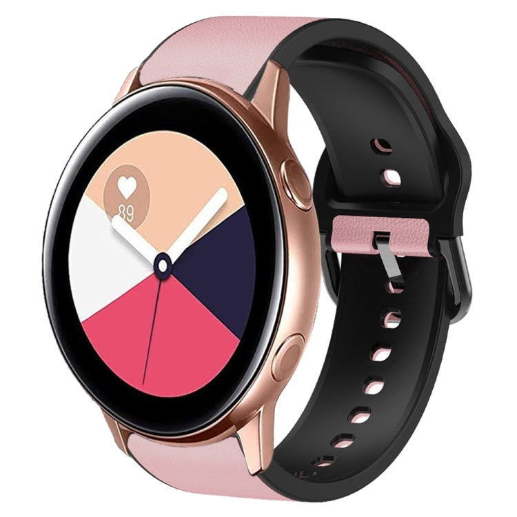 Cinturino in pelle adesiva in silicone da 20 mm, For Samsung Galaxy Watch 4 Classic 42mm, For Samsung Galaxy Watch Active 2