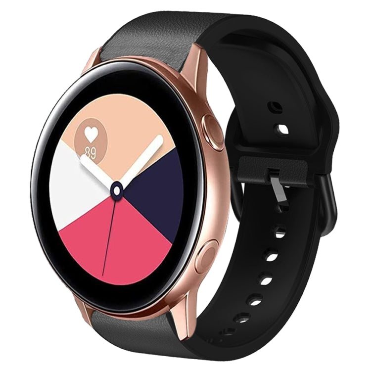 Cinturino in pelle adesiva in silicone da 20 mm, For Samsung Galaxy Watch 4 Classic 42mm, For Samsung Galaxy Watch Active 2