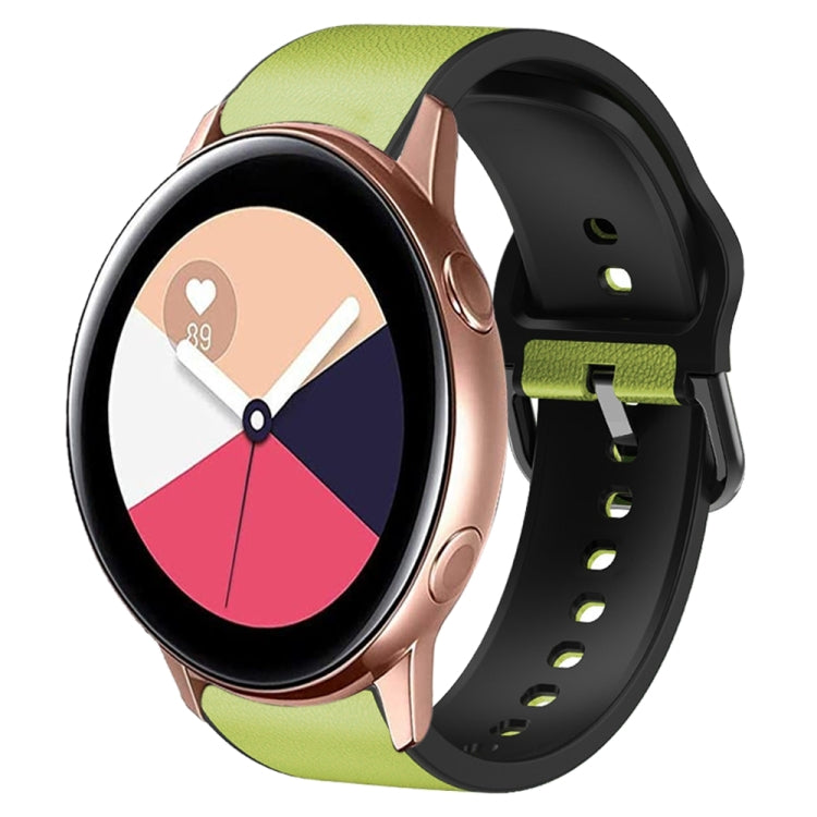 Cinturino in pelle adesiva in silicone da 20 mm, For Samsung Galaxy Watch 4 Classic 42mm, For Samsung Galaxy Watch Active 2