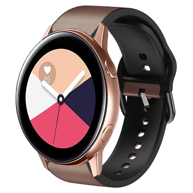 Cinturino in pelle adesiva in silicone da 20 mm, For Samsung Galaxy Watch 4 Classic 42mm, For Samsung Galaxy Watch Active 2