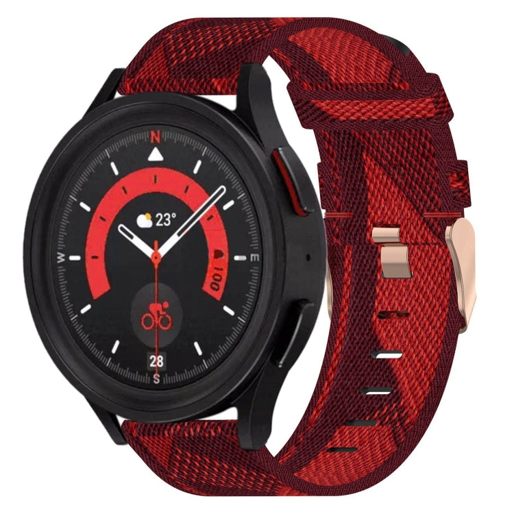 Cinturino per orologio in nylon intrecciato da 20 mm, For Samsung Galaxy Watch5 40mm, For Samsung Galaxy Watch5 44mm, For Samsung Galaxy Watch5 Pro 45mm