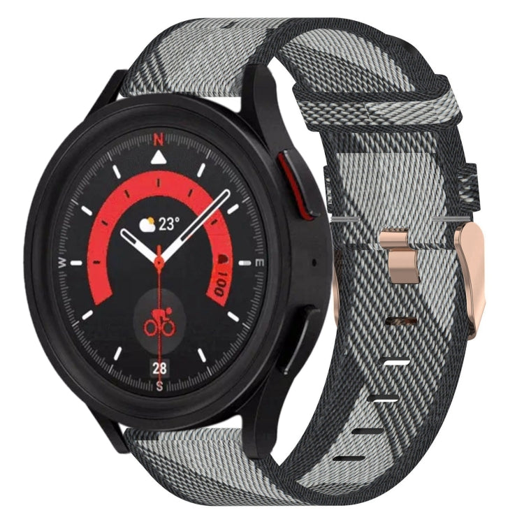 Cinturino per orologio in nylon intrecciato da 20 mm, For Samsung Galaxy Watch5 40mm, For Samsung Galaxy Watch5 44mm, For Samsung Galaxy Watch5 Pro 45mm