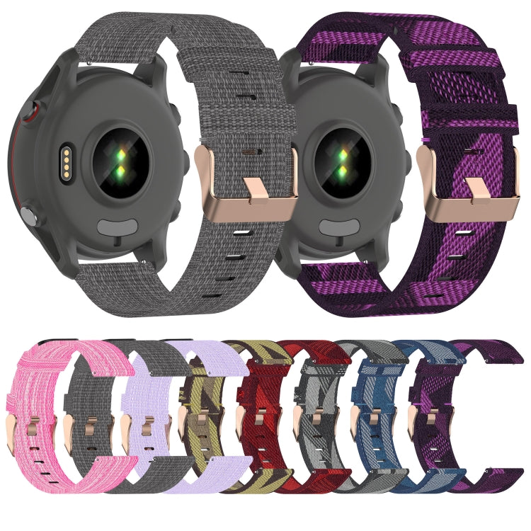 Cinturino per orologio in nylon intrecciato da 20 mm, For Samsung Galaxy Watch4 Classic 42mm, For Samsung Galaxy Watch Active 2