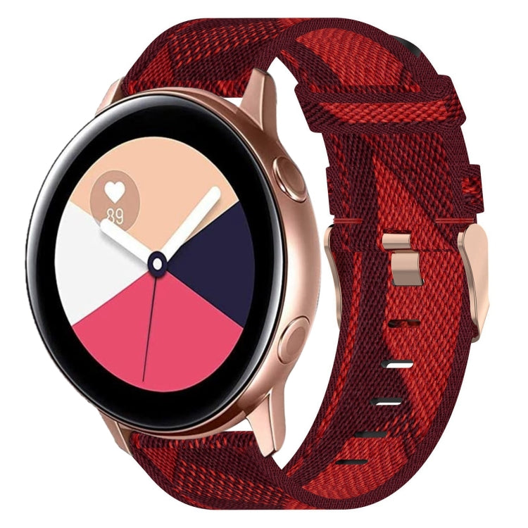 Cinturino per orologio in nylon intrecciato da 20 mm, For Samsung Galaxy Watch4 Classic 42mm, For Samsung Galaxy Watch Active 2