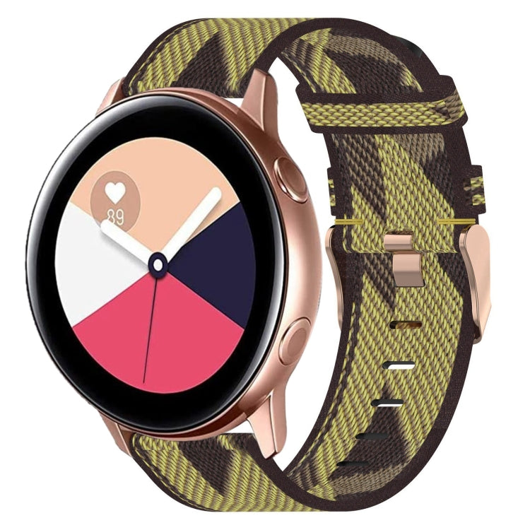 Cinturino per orologio in nylon intrecciato da 20 mm, For Samsung Galaxy Watch4 Classic 42mm, For Samsung Galaxy Watch Active 2