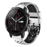 Cinturino in silicone traspirante bicolore da 22 mm, For Amazfit 2 Stratos