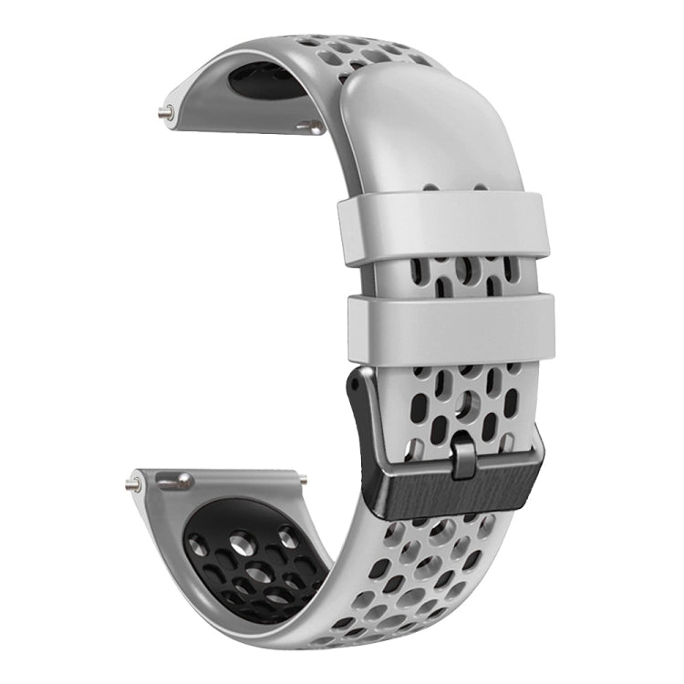 Cinturino in silicone traspirante bicolore da 22 mm, For Amazfit 2 Stratos