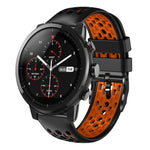 Cinturino in silicone traspirante bicolore da 22 mm, For Amazfit 2 Stratos