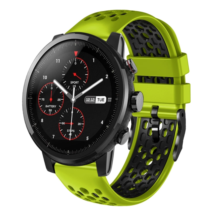 Cinturino in silicone traspirante bicolore da 22 mm, For Amazfit 2 Stratos