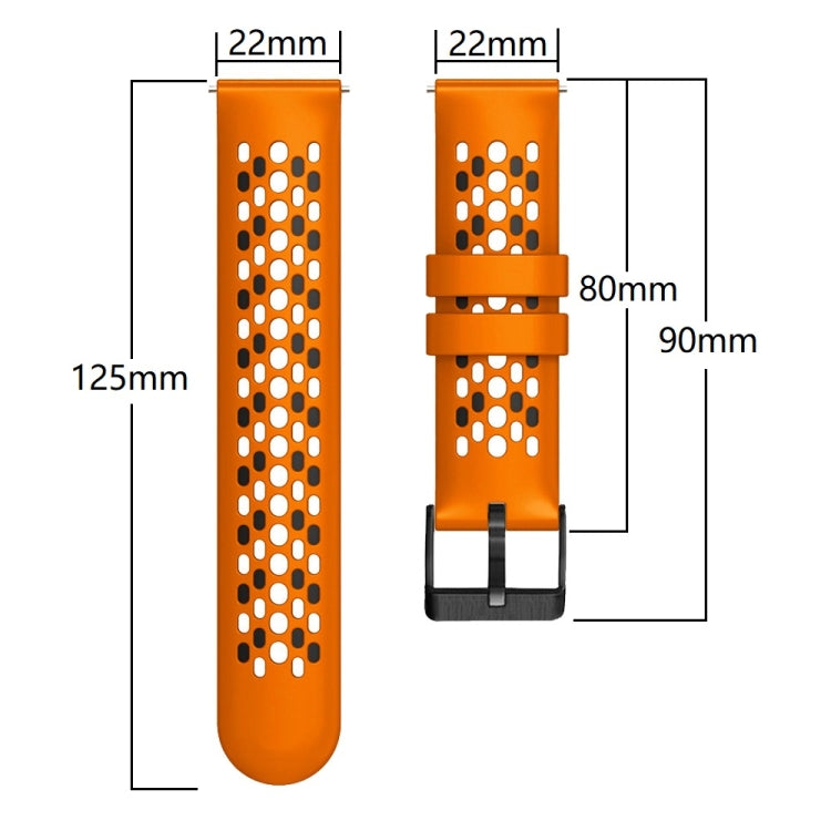 Cinturino in silicone traspirante bicolore da 22 mm, For Amazfit 2 Stratos