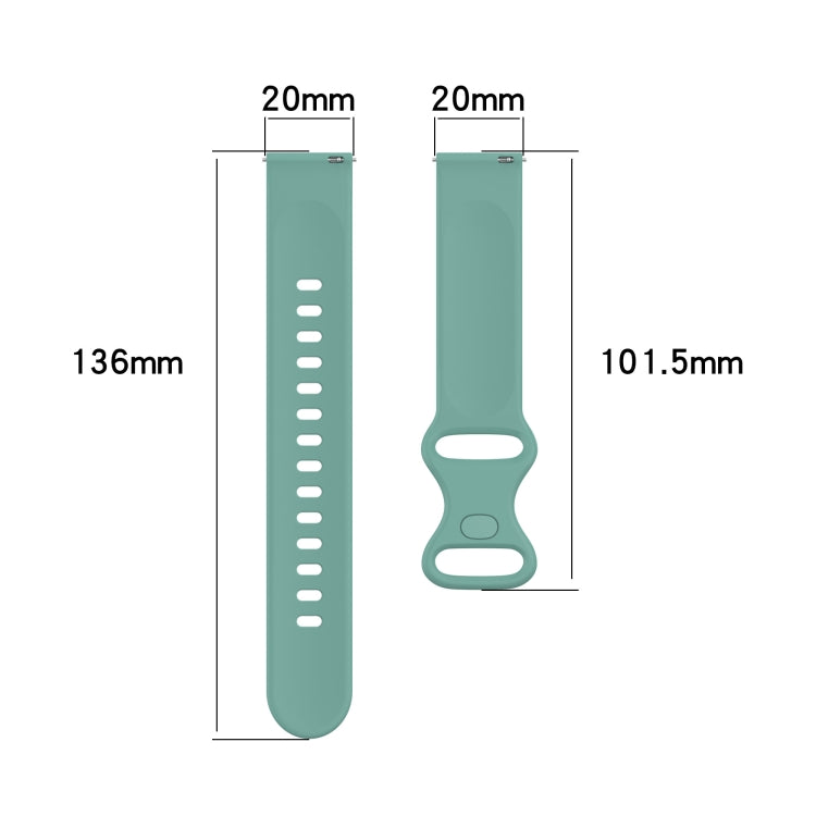 Cinturino in silicone tinta unita con fibbia a farfalla da 20 mm, For Samsung Galaxy Watch5 40mm, For Samsung Galaxy Watch5 44mm