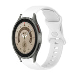 Cinturino in silicone tinta unita con fibbia a farfalla da 20 mm, For Samsung Galaxy Watch5 Pro 45mm, For Samsung Galaxy Watch4 40mm