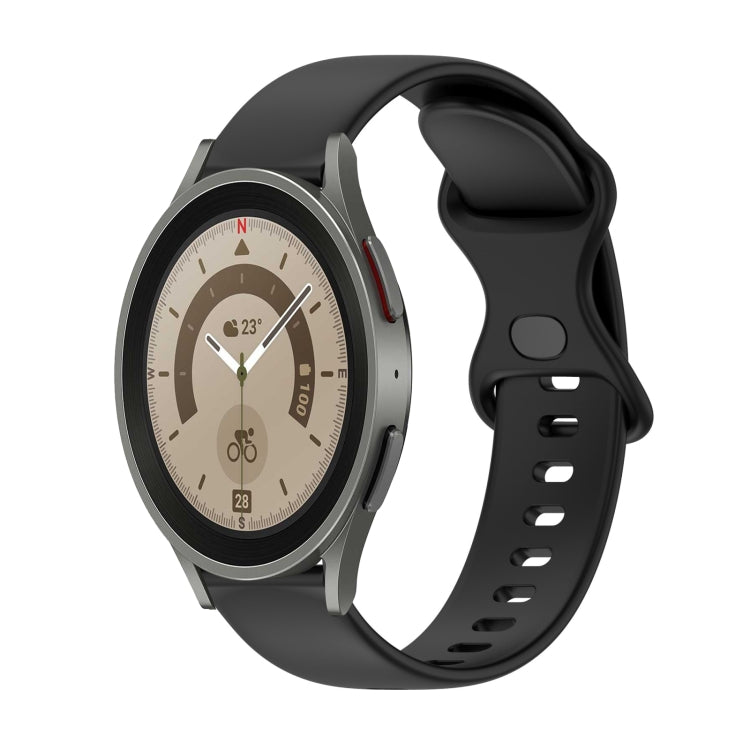 Cinturino in silicone tinta unita con fibbia a farfalla da 20 mm, For Samsung Galaxy Watch5 Pro 45mm, For Samsung Galaxy Watch4 40mm