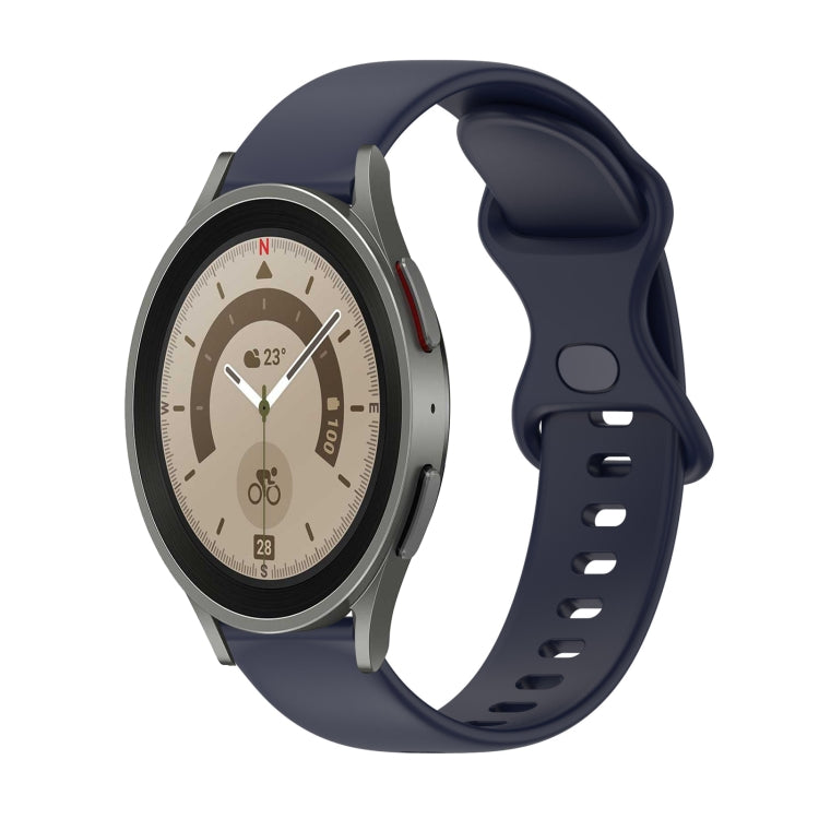 Cinturino in silicone tinta unita con fibbia a farfalla da 20 mm, For Samsung Galaxy Watch5 Pro 45mm, For Samsung Galaxy Watch4 40mm