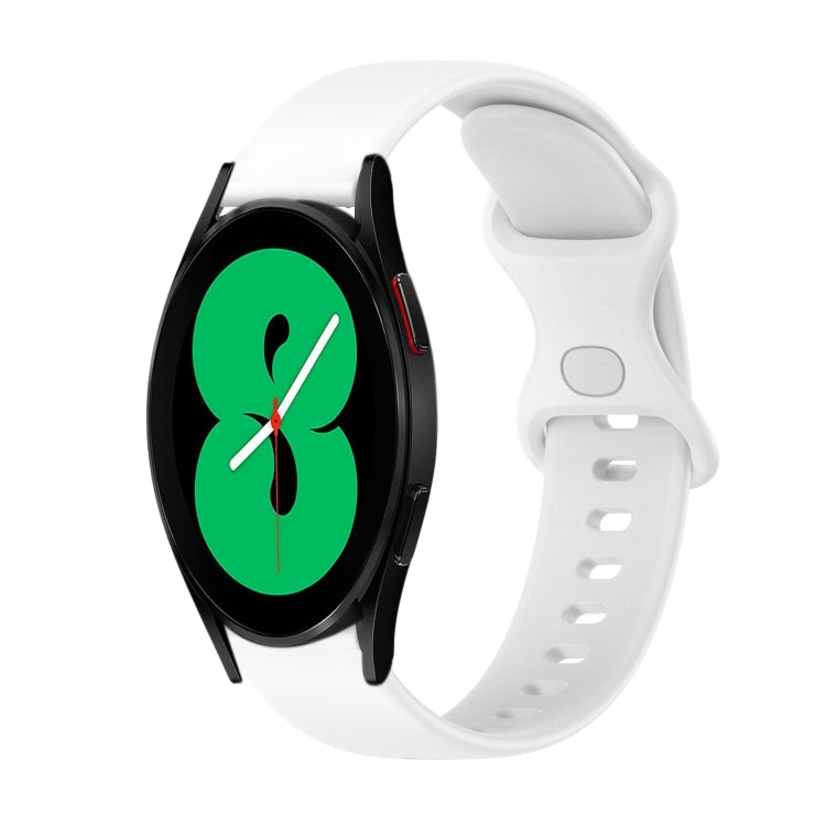 Cinturino in silicone tinta unita con fibbia a farfalla da 20 mm, For Samsung Galaxy Watch4 44mm, For Samsung Galaxy Watch4 Classic 46mm