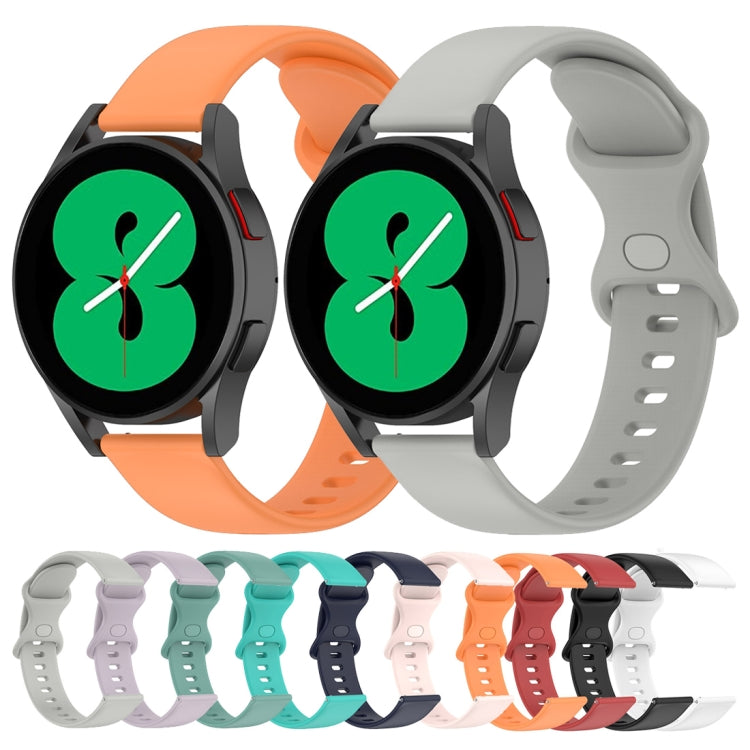 Cinturino in silicone tinta unita con fibbia a farfalla da 20 mm, For Samsung Galaxy Watch4 44mm, For Samsung Galaxy Watch4 Classic 46mm