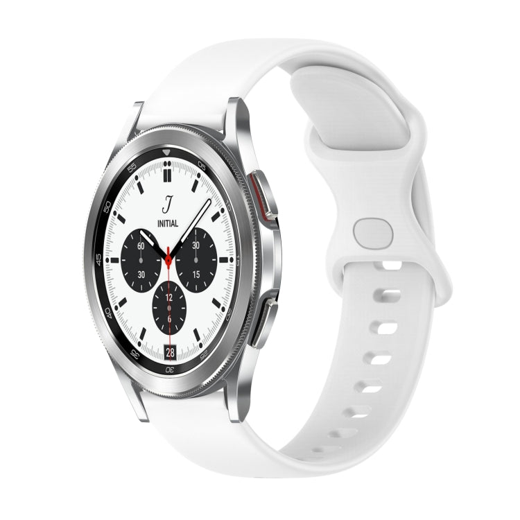 Cinturino in silicone tinta unita con fibbia a farfalla da 20 mm, For Samsung Galaxy Watch4 Classic 42mm, For Samsung Galaxy Watch Active 2