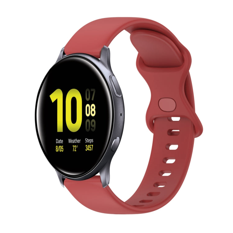 Cinturino in silicone tinta unita con fibbia a farfalla da 20 mm, For Samsung Galaxy Watch4 Classic 42mm, For Samsung Galaxy Watch Active 2