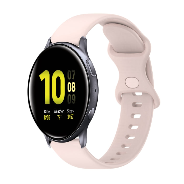 Cinturino in silicone tinta unita con fibbia a farfalla da 20 mm, For Samsung Galaxy Watch4 Classic 42mm, For Samsung Galaxy Watch Active 2