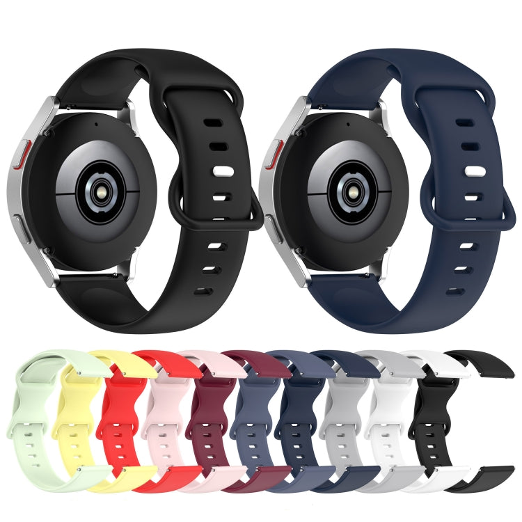 Cinturino in silicone tinta unita con fibbia a farfalla da 20 mm, For Samsung Galaxy Watch 5 40mm, For Samsung Galaxy Watch 5 44mm