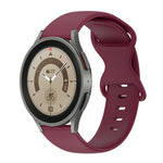 Cinturino in silicone tinta unita con fibbia a farfalla da 20 mm, For Samsung Galaxy Watch 5 Pro 45mm, For Samsung Galaxy Watch 4 40mm