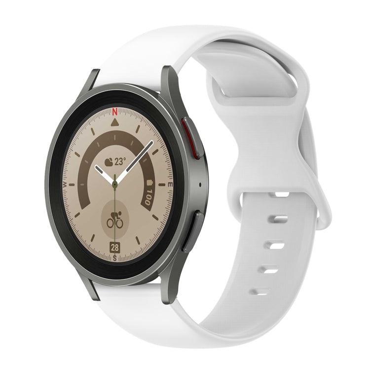Cinturino in silicone tinta unita con fibbia a farfalla da 20 mm, For Samsung Galaxy Watch 5 Pro 45mm, For Samsung Galaxy Watch 4 40mm