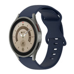 Cinturino in silicone tinta unita con fibbia a farfalla da 20 mm, For Samsung Galaxy Watch 5 Pro 45mm, For Samsung Galaxy Watch 4 40mm
