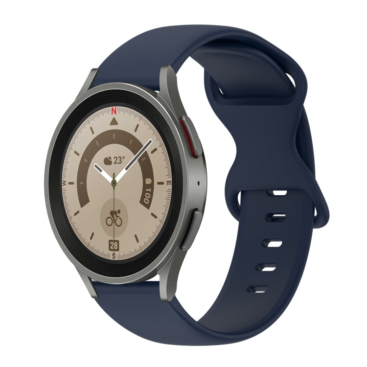 Cinturino in silicone tinta unita con fibbia a farfalla da 20 mm, For Samsung Galaxy Watch 5 Pro 45mm, For Samsung Galaxy Watch 4 40mm