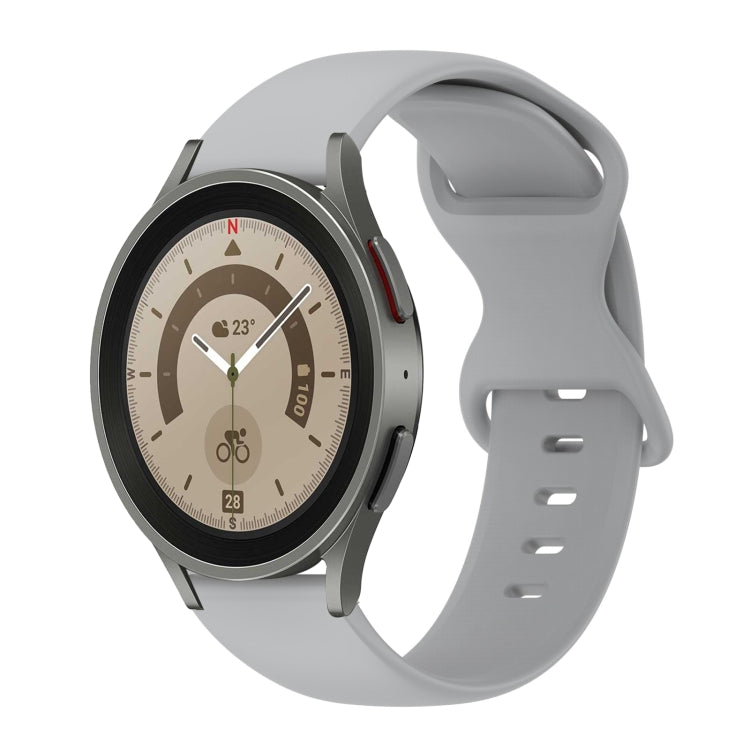 Cinturino in silicone tinta unita con fibbia a farfalla da 20 mm, For Samsung Galaxy Watch 5 Pro 45mm, For Samsung Galaxy Watch 4 40mm