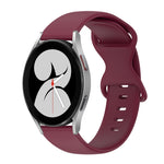 Cinturino in silicone tinta unita con fibbia a farfalla da 20 mm, For Samsung Galaxy Watch 5 Pro 45mm, For Samsung Galaxy Watch 4 40mm