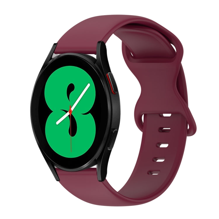 Cinturino in silicone tinta unita con fibbia a farfalla da 20 mm, For Samsung Galaxy Watch 4 44mm, For Samsung Galaxy Watch 4 Classic 46mm