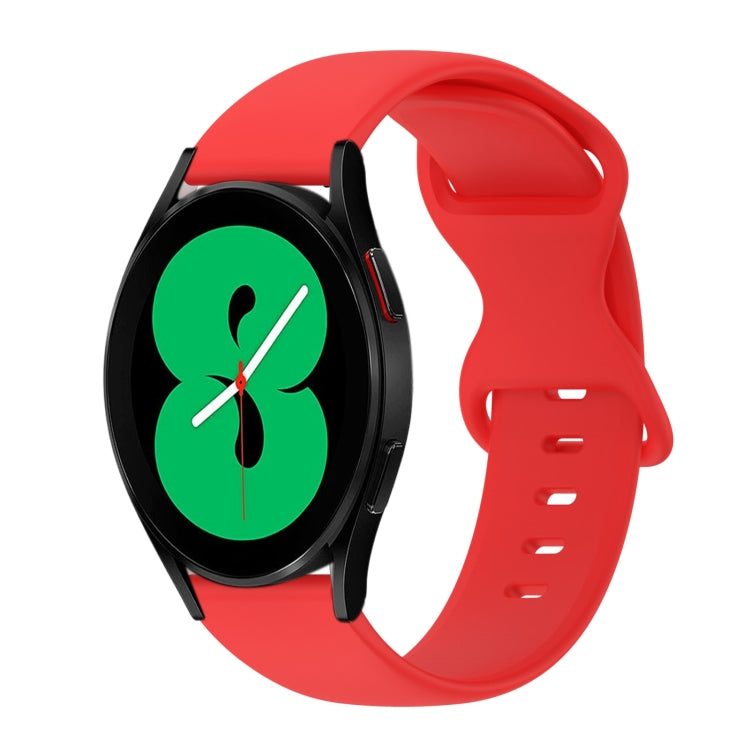Cinturino in silicone tinta unita con fibbia a farfalla da 20 mm, For Samsung Galaxy Watch 4 44mm, For Samsung Galaxy Watch 4 Classic 46mm
