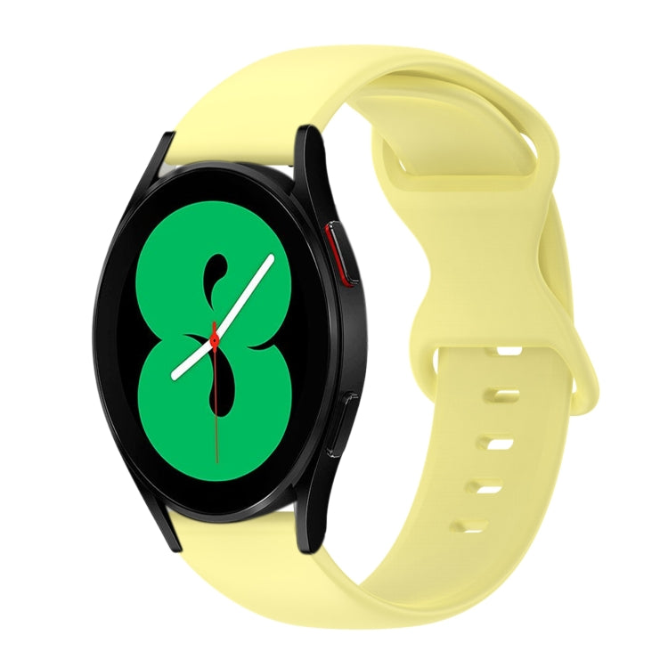 Cinturino in silicone tinta unita con fibbia a farfalla da 20 mm, For Samsung Galaxy Watch 4 44mm, For Samsung Galaxy Watch 4 Classic 46mm