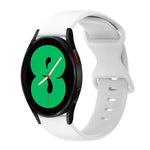 Cinturino in silicone tinta unita con fibbia a farfalla da 20 mm, For Samsung Galaxy Watch 4 44mm, For Samsung Galaxy Watch 4 Classic 46mm