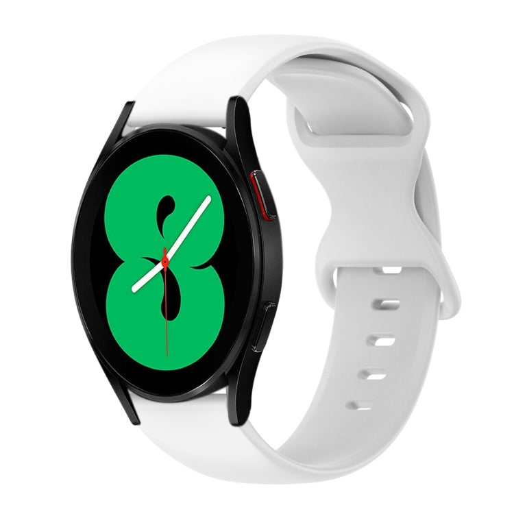 Cinturino in silicone tinta unita con fibbia a farfalla da 20 mm, For Samsung Galaxy Watch 4 44mm, For Samsung Galaxy Watch 4 Classic 46mm