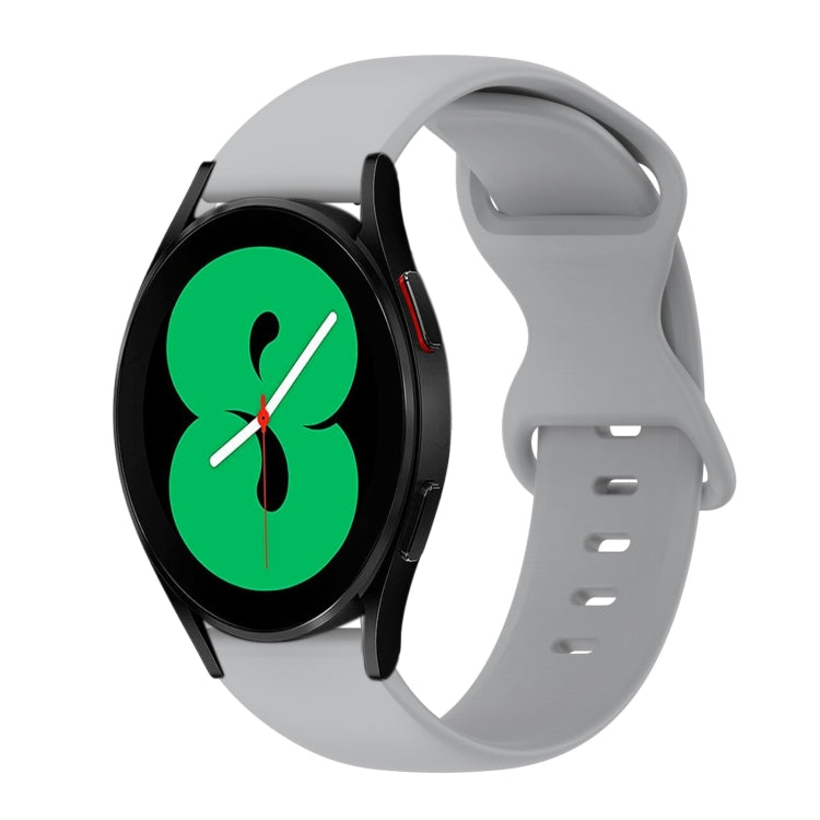 Cinturino in silicone tinta unita con fibbia a farfalla da 20 mm, For Samsung Galaxy Watch 4 44mm, For Samsung Galaxy Watch 4 Classic 46mm