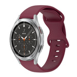 Cinturino in silicone tinta unita con fibbia a farfalla da 20 mm, For Samsung Galaxy Watch 4 44mm, For Samsung Galaxy Watch 4 Classic 46mm