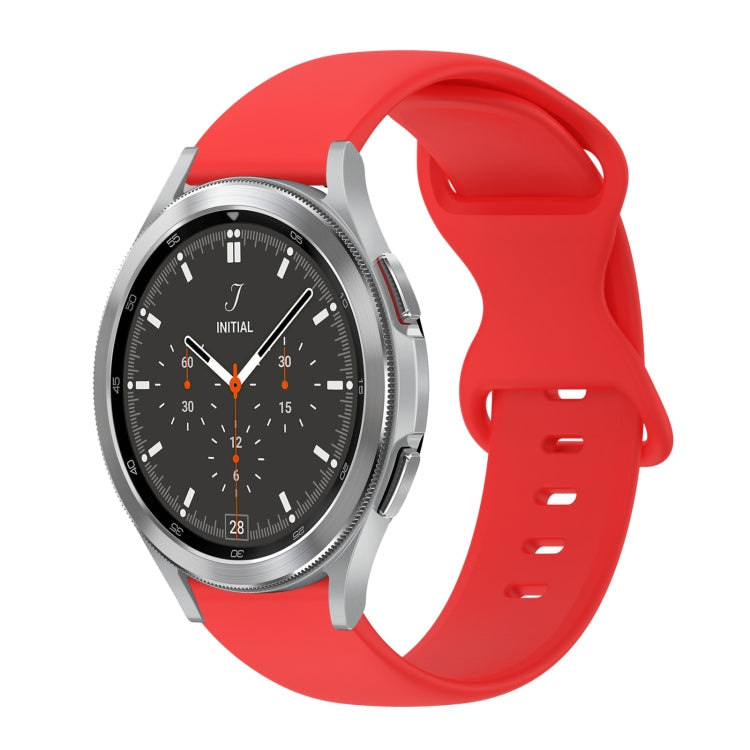 Cinturino in silicone tinta unita con fibbia a farfalla da 20 mm, For Samsung Galaxy Watch 4 44mm, For Samsung Galaxy Watch 4 Classic 46mm