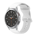 Cinturino in silicone tinta unita con fibbia a farfalla da 20 mm, For Samsung Galaxy Watch 4 44mm, For Samsung Galaxy Watch 4 Classic 46mm