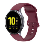 Cinturino in silicone tinta unita con fibbia a farfalla da 20 mm, For Samsung Galaxy Watch 4 Classic 42mm, For Samsung Galaxy Watch Active 2