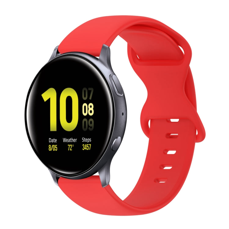 Cinturino in silicone tinta unita con fibbia a farfalla da 20 mm, For Samsung Galaxy Watch 4 Classic 42mm, For Samsung Galaxy Watch Active 2