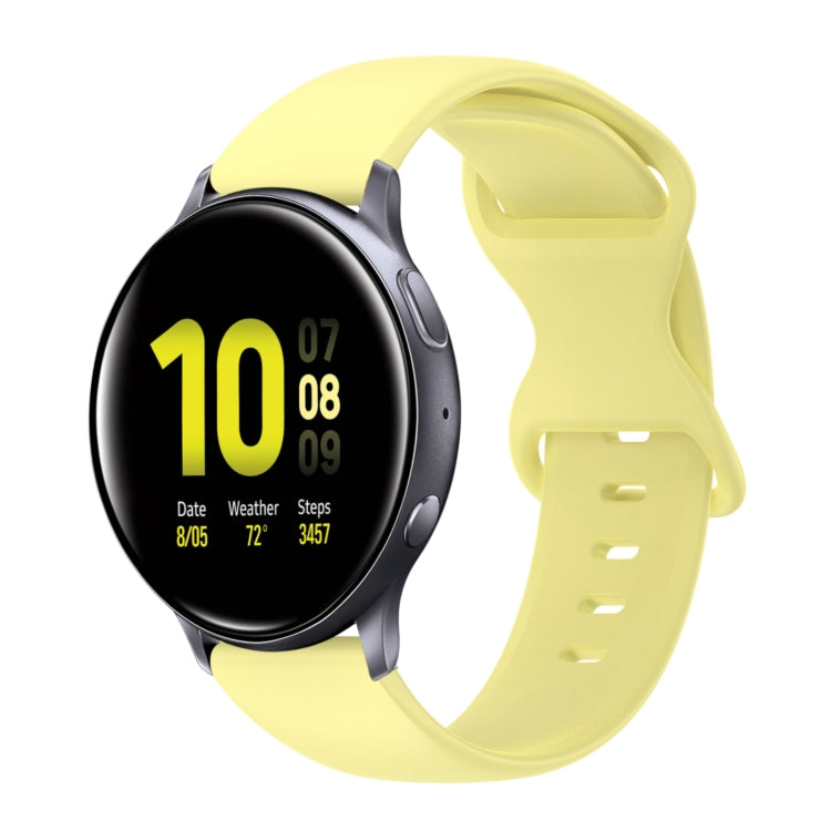 Cinturino in silicone tinta unita con fibbia a farfalla da 20 mm, For Samsung Galaxy Watch 4 Classic 42mm, For Samsung Galaxy Watch Active 2