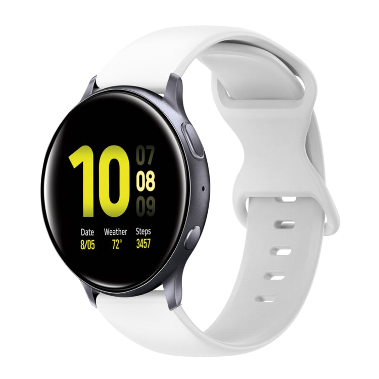 Cinturino in silicone tinta unita con fibbia a farfalla da 20 mm, For Samsung Galaxy Watch 4 Classic 42mm, For Samsung Galaxy Watch Active 2