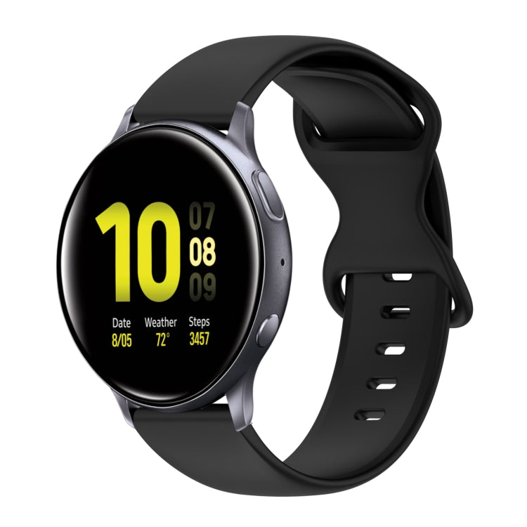 Cinturino in silicone tinta unita con fibbia a farfalla da 20 mm, For Samsung Galaxy Watch 4 Classic 42mm, For Samsung Galaxy Watch Active 2