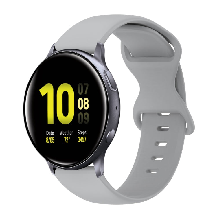 Cinturino in silicone tinta unita con fibbia a farfalla da 20 mm, For Samsung Galaxy Watch 4 Classic 42mm, For Samsung Galaxy Watch Active 2